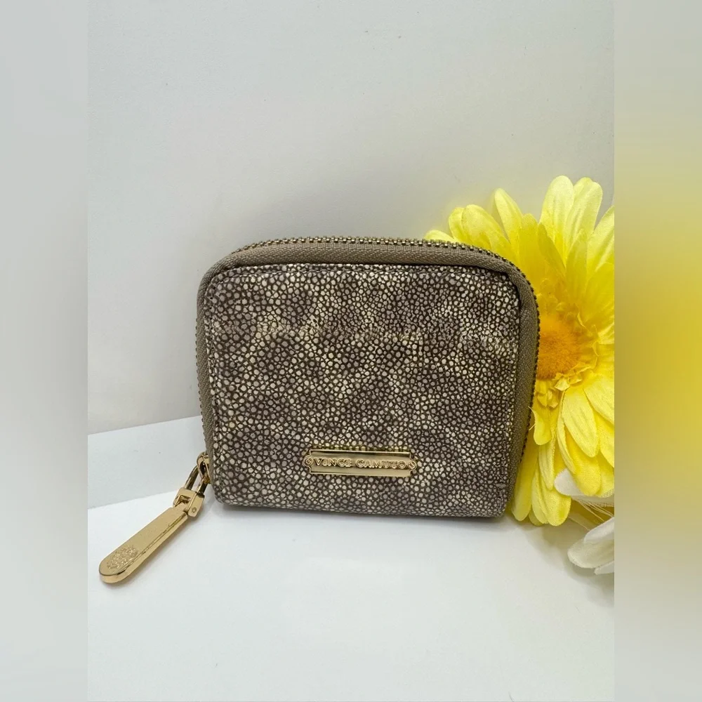 Vince Camuto Animal Print  Small Coin Purse Wallet  Compact